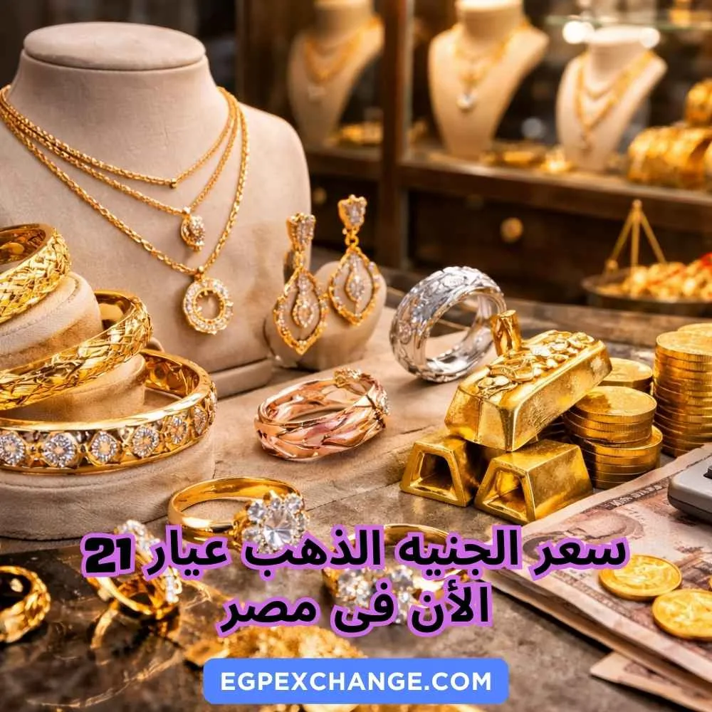 سعر الجنيه الذهب عيار 21 الأن فى مصر